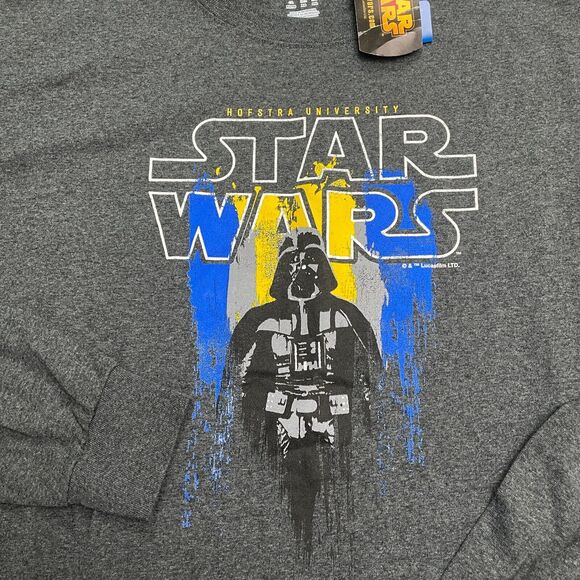 Champion Star Wars Graphic T-Shirt Mens XL Dark Gray Long Sleeve Crew Neck NWT - Picture 3 of 12